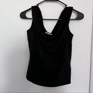 Reformation uneven shoulder black top medium